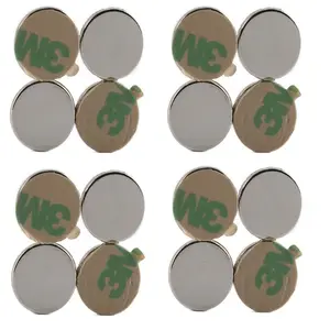 High Quality Custom Round Neodymium Magnets With Strong 3m Adhesive Glue