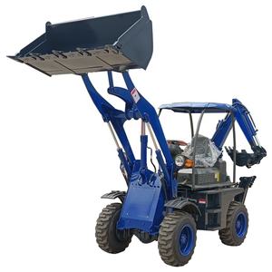 Chinesischer Fabrik preis Kubota Diesel 4 x4WD Electric Front Micro Klein bagger Mini 2 Tonnen 5 Tonnen Rad Bagger lader zum Verkauf - Product Image 6