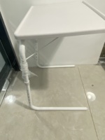 Table basse moderne portable en métal et plastique, réglable, pliable et debout, pour ordinateur portable, facile à installer pour salle à manger, canapé et salon