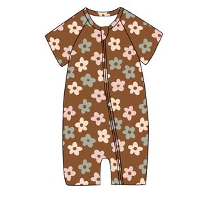 Pijamas de Algodón Tejido con Estampado Floral Personalizables en Oferta, para Niñas, Talla Grande, Manga Corta, Mono de Una Pieza - Product Image 5