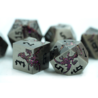 Rpg métal dés polyédriques mdn Rpg améthyste Mica Dragon dés ensemble donjons et Dragons jeu de rôle jeu de Table dés