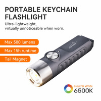 Lampe torche porte-clés OCSHARK S11-T, 500 lumens, mini lampe torche EDC, rechargeable par type-C, lumière de poche magnétique, charge rapide en 40 minutes