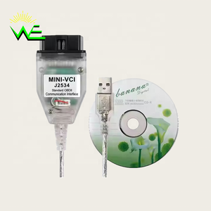 สายเชื่อมต่อวินิจฉัยรถยนต์ OBD2 รุ่น Best Mini VCI V18.00.008 สำหรับ <span class=keywords><strong>TIS</strong></span> <span class=keywords><strong>Techstream</strong></span> MINI-VCI J2534 FTDI FT232RL อินเทอร์เฟซ USB - Product Image 1