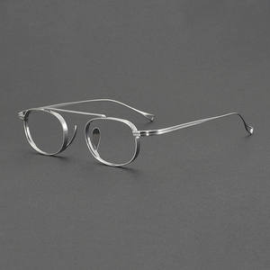 KMN9504 Monture de lunettes carrée en titane pur de style japonais vintage Anti-lumière bleue Design unique de tortue Lunettes de myopie en <span class=keywords><strong>diamant</strong></span> - Product Image 2