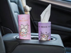 Mouchoirs en papier souples personnalisés respectueux de l'environnement pour voiture Boîte de cylindre Tube rond Mouchoirs en papier - Product Image 2