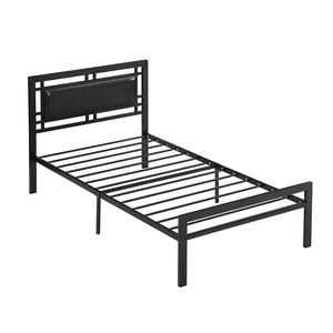 DB Modern Style DB Twin Metal Bed Frame Sistema resistente para muebles para el hogar Cómodo y elegante para cualquier dormitorio Disponible en negro - Product Image 6