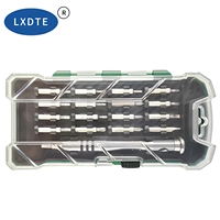 Tournevis de précision LXD 18 en 1, outil de réparation de téléphone portable, tournevis multifonctionnel en acier à commande manuelle avec étui rigide