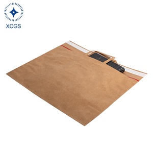 Sac en papier kraft spacieux de style classique en matière plastique avec large ouverture pour plusieurs emballages de fichiers respectueux de l'environnement - Product Image 2