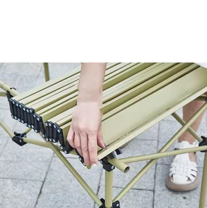 Factory Supply Portable Egg Roll <b>Camping</b> Travel Picnic Barbecue Desk Outdoor Furniture Carbon Steel Folding <b>Table</b> - Product Image 4