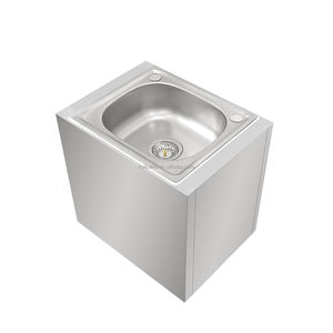 Machine à glace dure et gelato professionnelle ETL ICM-28SY sur pied avec refroidissement par eau, pulvérisateur, évier et congélateur discontinu en acier inoxydable - Product Image 5