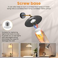 Ampoule LED intelligente RGB rechargeable, lumière nocturne magnétique détachable, culot E27, accessoires d'éclairage domestique, corps en plastique, alimentation CC