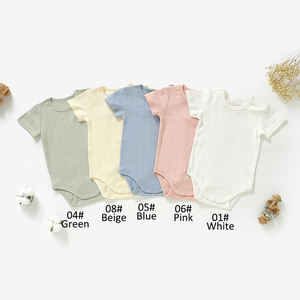 Mameluco de Verano Transpirable para Bebé con Diseño Pointelle Jacquard, Cierre Ajustable en la Entrepierna, Body sin Mangas para Recién Nacido - Product Image 2