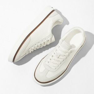 Men's Beige <b>Canvas</b> Low Top Casual Sneakers Breathable Comfortable Daily Walking Shoes Lace up Flat Sneakers for Men - Product Image 4