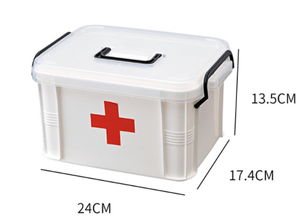 ชุดปฐมพยาบาลทางการแพทย์<span class=keywords><strong>2</strong></span>ชั้น,กล่องยาพลาสติกขนาดใหญ่กล่องเก็บอุปกรณ์เดินทางกล่องปฐมพยาบาลทางการแพทย์ - Product Image 2
