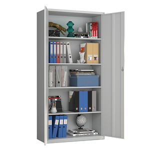 Armoire en acier haute et verrouillable à deux portes, spacieuse, <span class=keywords><strong>rangement</strong></span> vertical en métal, <span class=keywords><strong>casier</strong></span> pour le mobilier de <span class=keywords><strong>bureau</strong></span>, vestiaire du personnel - Product Image 2