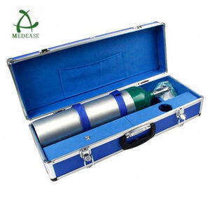 Sistema de oxígeno médico portátil, fácil de llevar, con funda de aluminio, cilindro de oxígeno/máscara/regulador de oxígeno - Product Image 1