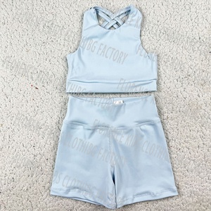 DH OEM Boutique Ropa Deportiva para Niñas, Pantalones Cortos de Ciclismo para Niñas Pequeñas, Conjuntos de Yoga con Bolsillo - Product Image 3