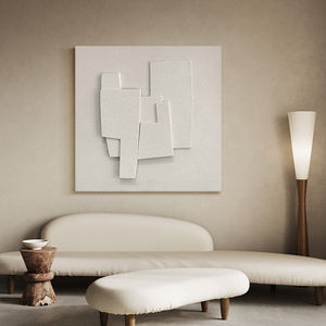 Arte Murale in Legno 3D Astratta Contemporanea Personalizzata Dipinto a Olio Disegnato a Mano per Soggiorno Divano Casa e Spazi di Lavoro - Product Image 1