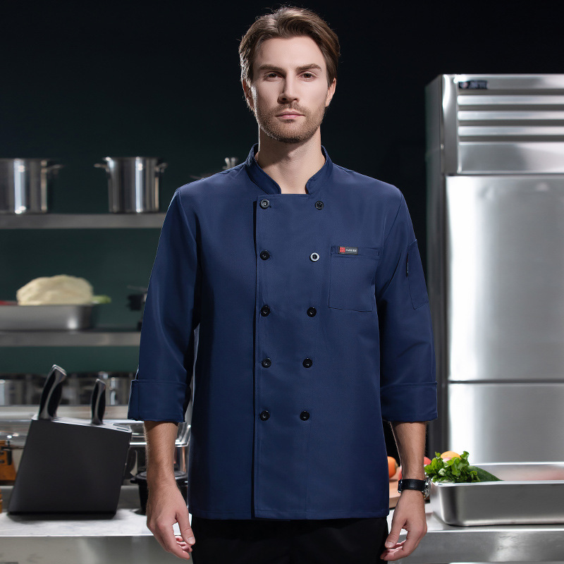 Blouse une pièce à manches longues-bleu