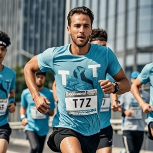quick dry <b>running</b> t-shirt oversized fit marathon shirt sublimation sports t-shirt custom knitted gym apparel - Product Image 6