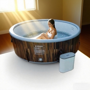 <span class=keywords><strong>Prix</strong></span> de gros <span class=keywords><strong>Jacuzzi</strong></span> <span class=keywords><strong>gonflable</strong></span> rond pour 4 personnes avec jets de massage, baignoire portable en drop stitch pour adultes - Product Image 1