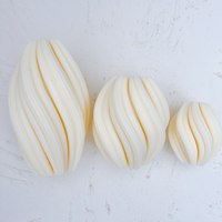 Moules à Bougies en Silicone 3 Tailles Motif Vague Géométrique Torsadée, Artistique, Décoratif, Rayures Ondulées, Piliers Modernes