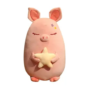 원래 귀여운 핑크 돼지 Kawaii 사용자 정의 봉제 돼지 박제 동물 대형 큰 돼지 박제 봉제 장난감