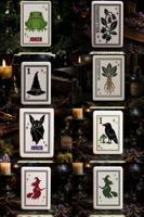 Jeu de tuiles de Mahjong américain 160 pièces en acrylique premium, tuiles de Mahjong Halloween, le Grimoire de la Sorcière, cadeaux chics pour soirées jeux