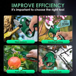 Podadora Eléctrica Profesional con Cuchilla SK5 de 25-30MM Tijeras de <span class=keywords><strong>Podar</strong></span> de Trinquete Inalámbricas y Tijeras de Jardinería de Viñedo de China - Product Image 4