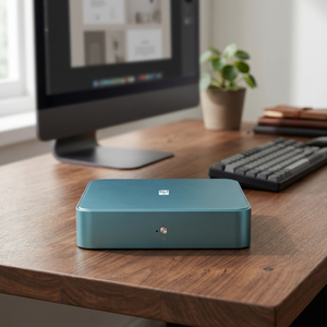 มินิพีซีสีฟ้าอ่อน Intel Core i9 i7 i5 รุ่นที่ 14 แรม DDR5 64GB SSD 1TB พอร์ต LAN คู่ พอร์ต HDMI คู่ ระบบปฏิบัติการ Windows 11 พีซีตั้งโต๊ะขนาดเล็กสำหรับอุตสาหกรรม - Product Image 3