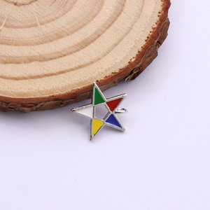 DIY Fabrication de Bijoux Métal Émail Lettre Grecque Club Signe Ordre Étoile Orientale Charme Maçonnique Sororité OES <span class=keywords><strong>Pendentif</strong></span> Mode - Product Image 6
