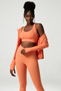 2024 personnalisé nu à manches longues vêtements d'entraînement femmes course vêtements de sport femmes Yoga Fitness Gym veste vêtements de sport - Product Image 5