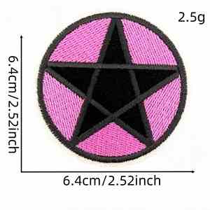 Parches Góticos Bordados Termoadhesivos de Estilo Gótico en Rosa Oscuro para Decoración Personalizada - Product Image 4