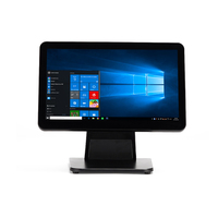 Vente chaude 15.6 "système de point de vente à double écran tactile POS et caisse enregistreuse point de vente noir restaurant supermarché point final de vente