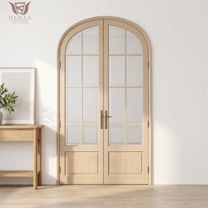 Pintu Lengkung Kayu Solid Tahan Air DEMEA Desain Tradisional untuk Hunian dengan Bingkai Model Ayun untuk Vila - Product Image 2