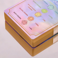 Jeu de cartes d'affirmation personnalisé, bords dorés dorés, cartes de Tarot imprimées, fabricant, ange romantique, cartes Oracle
