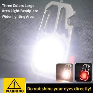 ไฟฉายพกพาแบบ COB LED ชาร์จซ้ำได้ กันน้ำ ใช้แม่เหล็กติดพวงกุญแจ ไฟสว่าง ขนาดพกพา สำหรับขายส่ง - Product Image 6