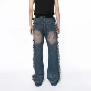 Gdtex Custom Design Streetwear Distressed Jeans Heren Vintage Baggy Jeans Heren Hiphop