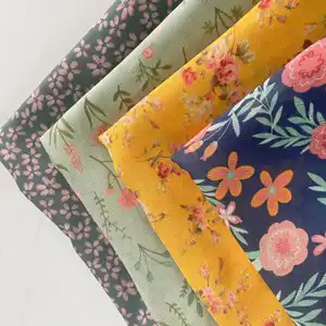 100% bunga poliester kustom cetak jacquard dobby kain sifon 3 d bunga untuk gaun