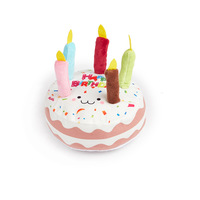 Doe Pet Vente Chaude Fournitures Pour Animaux Doux En Peluche Gâteau D'anniversaire Jouet À Mâcher Cadeau D'anniversaire Chien En Plein Air Amusant Chien En Peluche Jouet