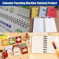 Machine automatique de poinçonnage de lettres de papier de calendrier à usage intensif Machine de reliure de poinçonnage de trous de livres pour papier