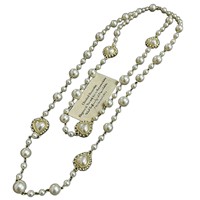 Collier de luxe en perles, chaîne de pull multicouche, collier polyvalent, collier de décoration vintage pour banquet, collier élégant, bijoux fins pour femmes