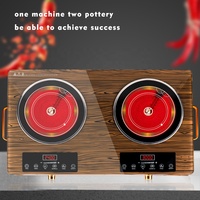 Nouvelle conception, plaques de cuisson électriques à 2 foyers, 2200W, cuisinière à induction, double brûleur, plaque chauffante infrarouge, cuisinière OEM, céramique, fer galvanisé, 2200