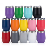 Bouteille d'eau en forme d'œuf de 12 oz, en acier inoxydable 304, à double paroi, isolée sous vide, réutilisable, sans BPA, pour les fêtes