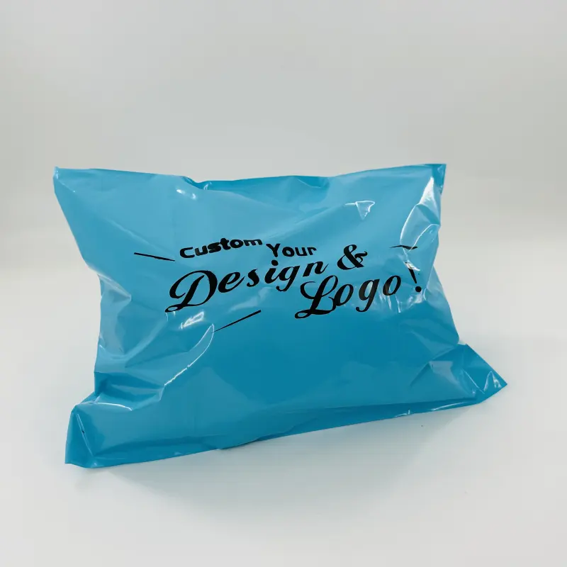Poly Mailers Double Sealing Tape Recycling-Versandt aschen blau mit Aufdruck Plastic Mail Packaging Benutzer definiertes Logo für Kleidung