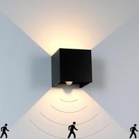 Vente flash - Lampes murales carrées en aluminium avec ampoule remplaçable - Lumière LED - Blanc chaud doux - Montage mural extérieur - Moderne