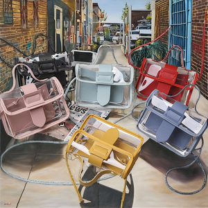 Borsa a Tracolla <span class=keywords><strong>Mini</strong></span> Classica da Donna in PVC Trasparente e Pelle PU, Collezione Estate 2025, Tinta Unita, Chiusura con Cerniera, Moda, 10x10x5cm, Fodera Wulibu - Product Image 2