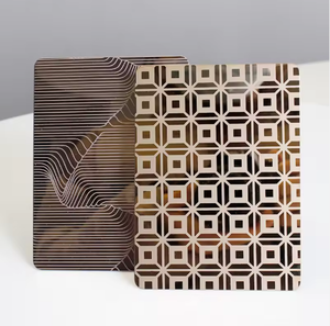 Feuille de métal gravée au laser EX934, feuille d'acier inoxydable 8K pour revêtement mural intérieur architectural - Product Image 4