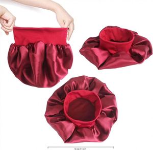 Wholesale Custom With Logo Satin <b>Bonnet</b> <b>Hair</b> Wrap for Sleeping Soft and Comfortable <b>Silk</b> Sleep Cap - Product Image 4