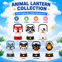 Lanterne de camping pour enfants Brightenlux en forme d'animal, lampe de tente LED à piles, adorable veilleuse chiot avec poignée pour les nuits d'invités